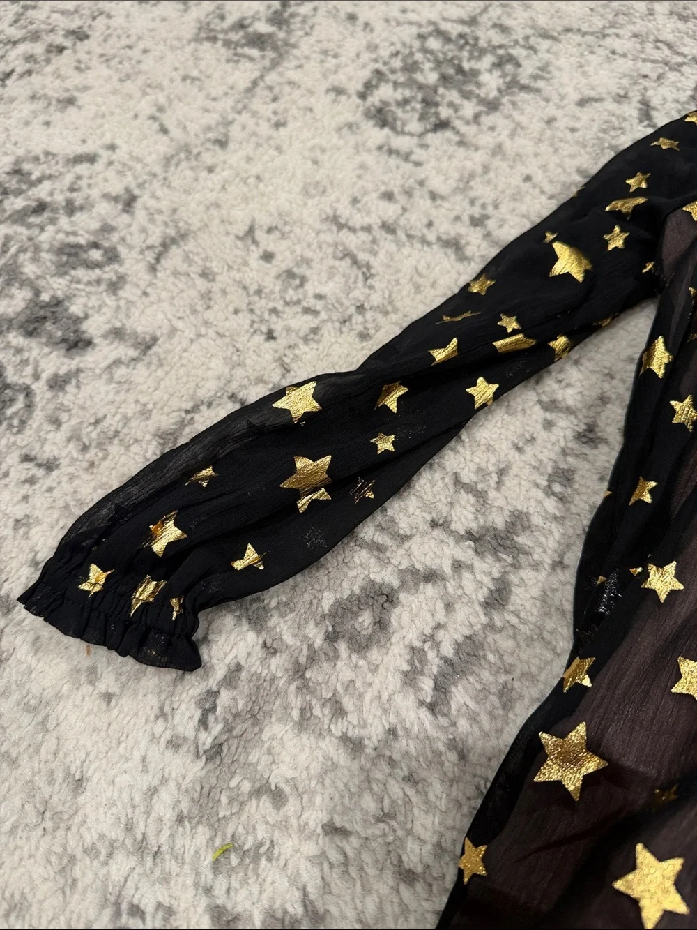 Kate Soade navy/Black Sheer Star Print Tunic with Gold Stars